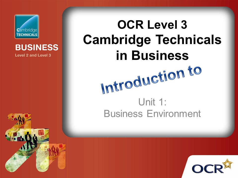 Ocr level 3 cambridge tech unit